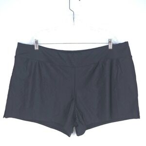 Catalina‎ Swim Shorts Women's 3X Black Plus Size High Waist Stretch Lined Summer